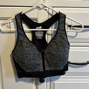 Zip up sports bra
